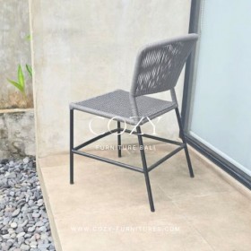 ROPE CHAIR - IRON FRAME POWDERCOATED