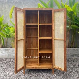 Wardrobe + Rattan Weaving