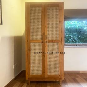 Wardrobe + Rattan Weaving