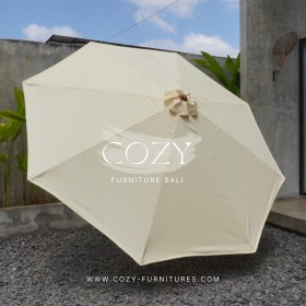 Umbrella D 300cm CANVAS CREAM (01B) + STONE TERASSO