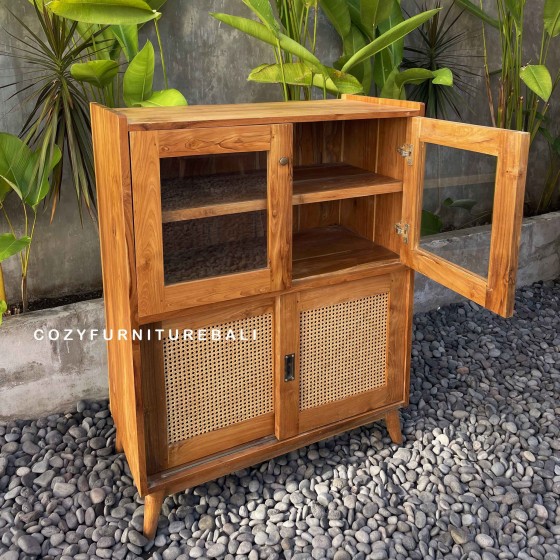 Cupboard + Rattan Weaving