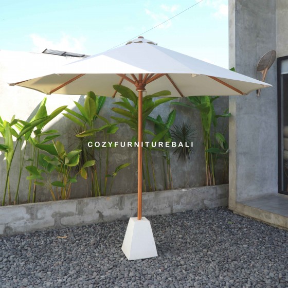 Umbrella D 300cm - SUNBRELLA, COLOR : NATURAL
