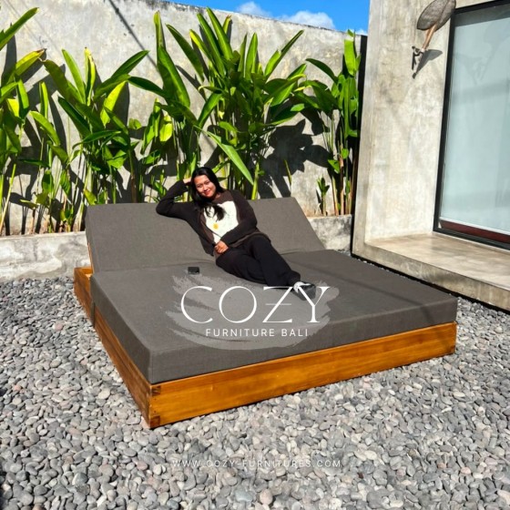 WOOD SUNBED 200X200 INCLUDE MATTRESS